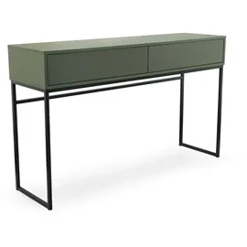 beautysofa KONSOLENTISCH Giana mit 2 Schubladen, 137 cm, Flaschengrün