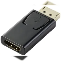 Renkforce RF-5506962 DisplayPort / HDMI Adapter [1x DisplayPort Stecker - 1x HDMI-Buchse] Schwarz vergoldete Steckkontakte