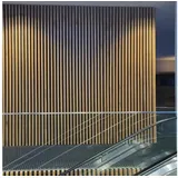 AMF Life Dekorpaneele Lamellenwand-Hintergrund, Vlies, Witterungsbeständig, Größe wählbar, BxL: 150x2500 cm, für Lamellenwände - einfaches Zuschneiden ohne Ausfransen schwarz