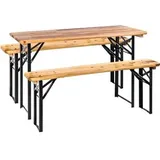 DEMA Bierzeltgarnitur Schwabing 120x60 cm Bierbank Biertisch Festzeltgarnitur Set