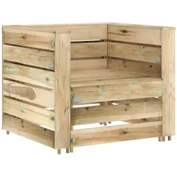 vidaXL 2-tlg. Garten-Lounge-Set aus Paletten Imprägniertes Kiefernholz