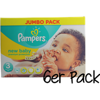 6x Pampers New Baby Jumbo Pack Gr. 3 74St Windeln