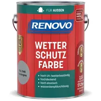 Renovo Wetterschutzfarbe Fenstergrau 2,5 l
