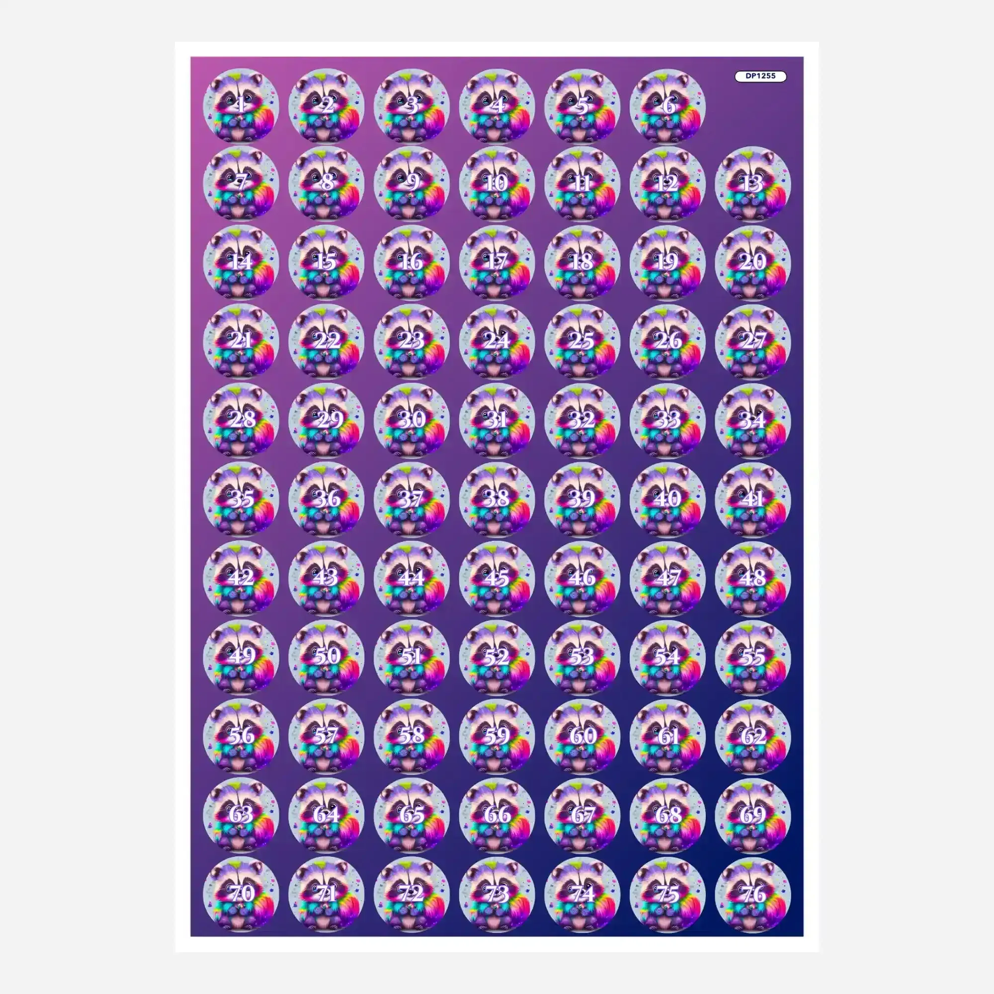 Döschenaufkleber - Waschbär - Willibald