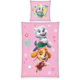 Paw Patrol Glow in the Dark Rosa 135 x 200 cm + 80 x 80 cm