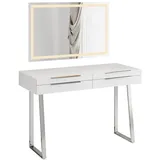 Vicco Schminktisch Alexia, Weiß mit Spiegel, 120 x 50 cm,