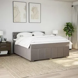 vidaXL Boxspringbett 180 x 200 cm Taupe