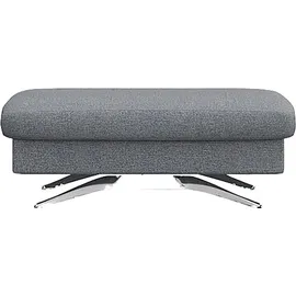 flexlux Pouf »Glow Sitzhocker, Polsterhocker« Hocker mit Stauraum, Fuß Alu blau