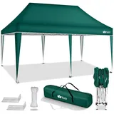 tillvex Partyzelt tillvex® Pavillon 3x6m Wasserdicht Gartenzelt Faltpavillon Partyzelt, (Pavillon 3x6m wasserdicht), Partyzelt mit Tasche für Garten grün