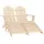 vidaXL 2-Sitzer Adirondack Gartenbank mit Fußstütze 119,5 x 147,5 x 89,5 cm hellbraun 315912