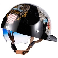 Motorrad Half Shell Half Helm, Baseball Cap Motorrad Helm Cruiser Chopper Scooter Helm Für Fahrrad Moped ECE Zulassung