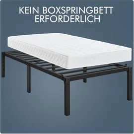 Yaheetech Bettrahmen 90 x 200 cm Schwarz