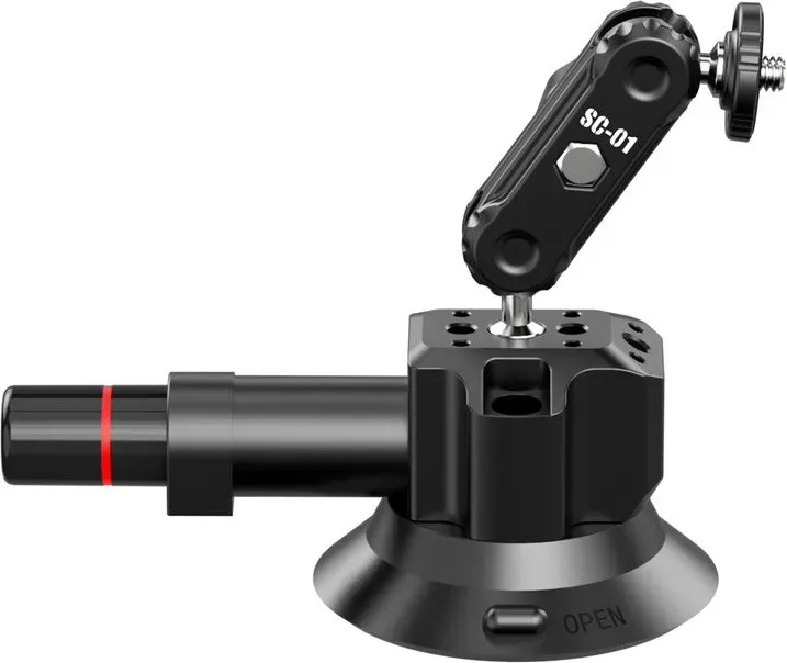 ULANZI SC-01 Kamera Saugnapfhalterung für DJI OSMO, GoPro Hero 10 9 8 7, Nikon, mit Universal-Handyclip, 3