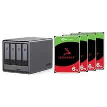 UGREEN NASync DXP4800 NAS System 4-Bay 24TB inkl. 4x Seagate IronWolf ST6000VN006 6 TB