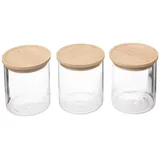 5five simply smart 5five - set aus 3 luftdicht verschlossenen glasgefäßen 350ml "hermet"