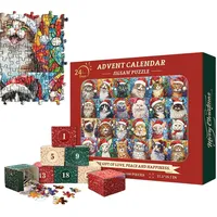 Frohe Weihnachten Katzen Adventskalender Puzzle | Weihnachten Katzen Adventskalender Puzzle 1000 Teile | 24 Boxen Puzzle-Adventskalender Countdown Bis Weihnachten | Geschenke Für Erwachsene Und Kinder