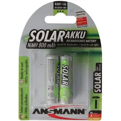 Ansmann Solar Mignon / AA Green 2er Pack perfekt für Solarleuchten