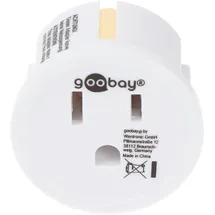 goobay Netzadapter US/Japan, Weiß - Schutzkontaktstecker (Typ F, CEE 7/7) > US-/Japan-Buchse (Typ B, NEMA 5-15, 3-polig)