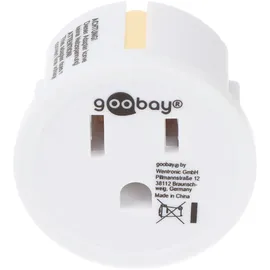goobay Netzadapter US/Japan, Weiß - Schutzkontaktstecker (Typ F, CEE 7/7) > US-/Japan-Buchse (Typ B, NEMA 5-15, 3-polig)