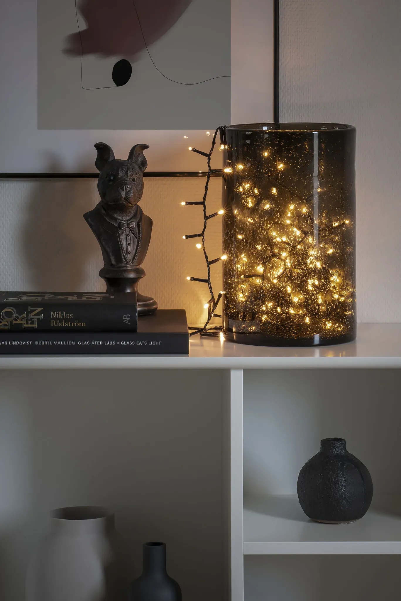 KONSTSMIDE LED-Lichterkette, Energieeffizienz: E (A-G), schwarz, Dioden 200 Stk. Flammen 200 Stk., Kabellänge 3m x Gesamtlänge 7,38m, Lichterketten, Micro LED Compactlights, 200 warm weiße Dioden