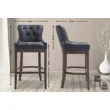 CLP Barhocker Lakewood Echtleder, Antik-dunkel schwarz