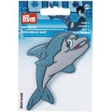 Prym 925246 Applikation Delphin, Polyester, blau, 56 x 110 mm