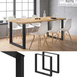 Vicco Tischbeine Schwarz, 80 x 72 cm Quadratisch