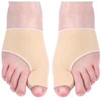 Henreal Finger- und Zehenschutz Zehen-Valgus-Korrektor, Korrektur der Zehenstellung beige L