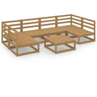 VidaXL 7-tlg. Garten-Lounge-Set Massivholz Kiefer - Braun