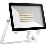 dotlux LED-Strahler FLOORslim-sensor Aluminium 50 W 4000 K inkl. Bewegungsmelder weiß