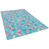 Snapstyle Kinder Spiel Teppich Schmetterling Türkis 100x300cm