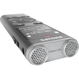 Philips DVT2075 Diktiergerät, metallisches Graphitgrau, mattes Schwarz, Silber