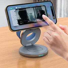 Forever magnetisches drahtloses Ladegerät 15W grau 3in1