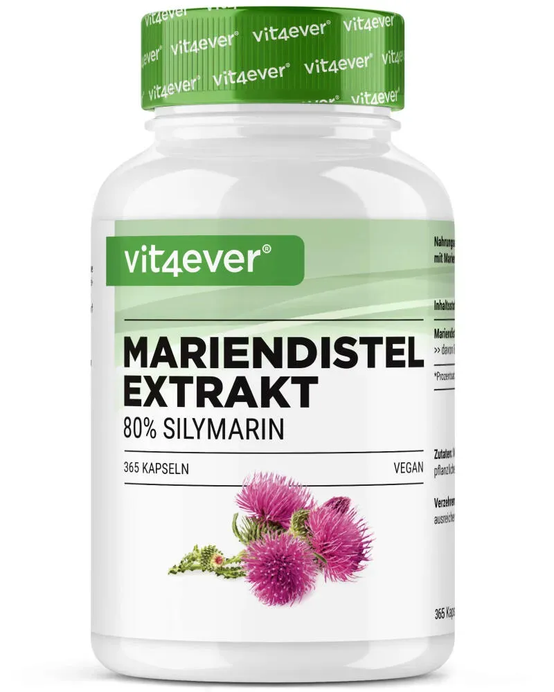 Mariendistel Extrakt - 500 mg, 365 Kapseln