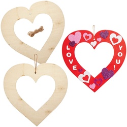 Holzkranz "Herz" (Pro Set 6) Bastelaktivitäten Valentinstag