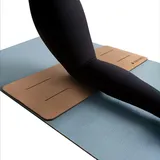 Navaris Yoga Kniekissen - Kniematte Knie Pad aus Kork - Knieschoner für mehr Komfort - Leicht und tragbar - Yoga Knee Pad - Sport Matte 60x25cm - - Braun