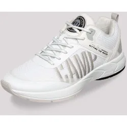 Sneaker CAMP DAVID, Herren, Gr. 44, weiß, Textil, Synthetik, Leder, bestickt, casual, Schuhe, mit gepolstertem Einstieg