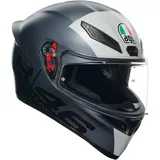 AGV K1 S Limit 46 Integralhelm - Matt Grau/Weiß/Schwarz / XS