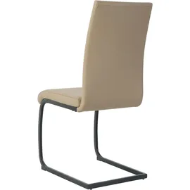Möbilia Freischwinger Kunstleder taupe