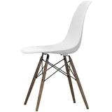 Vitra - Eames Plastic Side Chair DSW RE, Ahorn dunkel / baumwollweiß (Filzgleiter basic dark)