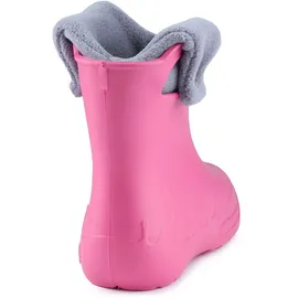 Ladeheid Eva Kinder Jungen Mädchen Gummistiefel Regenschuhe gefüttert Regenstiefel Gummischuhe LA-CA-04 (Rosa/Grau, 22/23 Eu) - 22/23