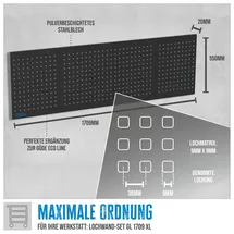 Güde Lochwand Stahlblech 120 x 55 cm schwarz
