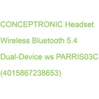 Conceptronic Headset Wireless BT 5.4 Stereo o.Bügel 30Std ws