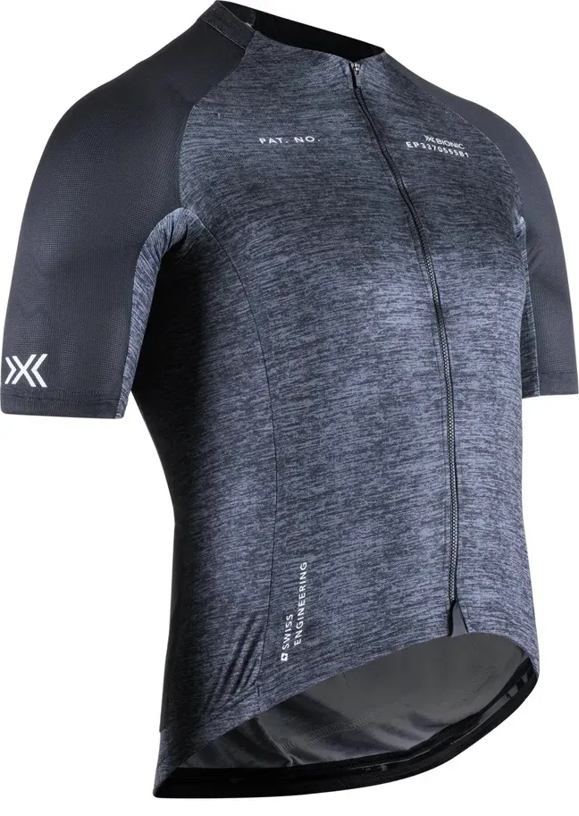 X-Bionic Fahrrad-Shirt Corefusion Endurance Merino Jersey (Front-Reißverschluss, dreier Rückentasche) schwarz Herren