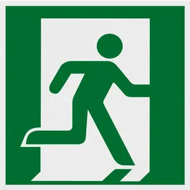 Metafranc Hinweisschild Notausgang rechts 150 x 150 mm nachleuchtend