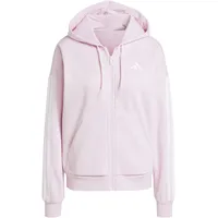 adidas Essentials Full-Zip Fleece Hoodie, Clear pink/White, XL