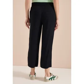 Cecil Jerseyhose High Waist Wide Leg Schwarz XXL