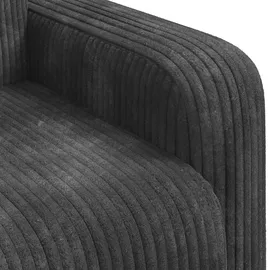 vidaXL Sessel Dunkelgrau Cord 72 x 71 x 70 cm Grau mit Rollen