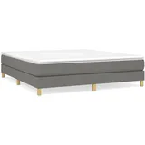 vidaXL Boxspringbett 180 x 200 cm dunkelgrau