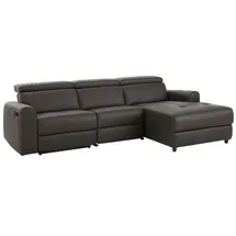 Home Affaire Ecksofa »Sentrano, L-Form,«, 275 cm, man. o. elektr. Relaxfunktion und USB/Kopfverstellung braun